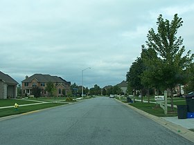 Young Americans are leaving the cities for the suburbs in large numbers. Ashwood Ln. in White Oak, Munster, Indiana.jpg