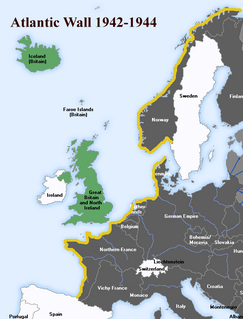 Atlantic Wall Extensive system of coastal fortifications built by Nazi Germany