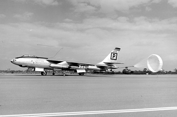 B-47B of the 306th Bomb Wing (Medium) landing at MacDill AFB.