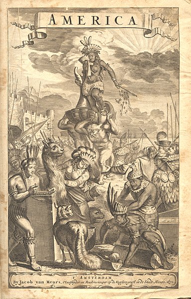 File:BNA-DIG-KOSTBARE-0411-GRAVURE-001 Jacob van Meurs - America - Gravure in Adrianus Montanus, De Nieuwe en Onbekende Weereld (1671).jpg