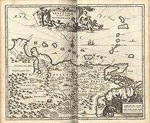 BNA-DIG-KOSTBARE-0411-MAPS-001 Jacob van Meurs - Venezuela cum parte Australi Novae Andalusiae - Gravure in Adrianus Montanus, De Nieuwe en Onbekende Weereld (1671).jpg
