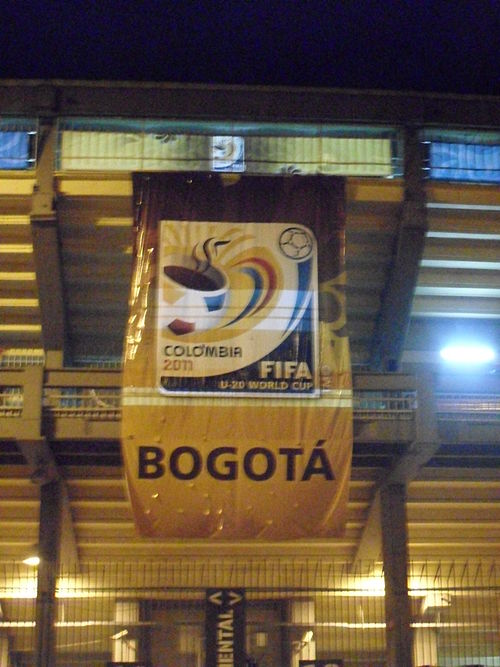 Banner at the Estadio Nemesio Camacho El Campín, Bogotá, promoting FIFA U-20 World Cup Colombia 2011