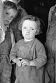 Carl Mydans. Baby girl of family living in Natchez Trace Project, near Lexington, Tennessee. Mars 1936.