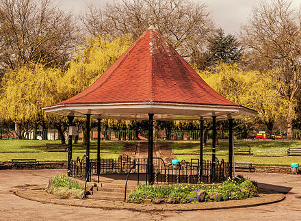 The bandstand in Ynysangharad Park