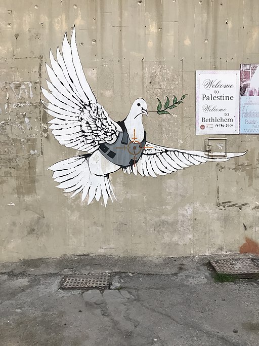 Banksy in Bethlehem, dove