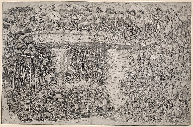 French engraving of c. 1500 depicting stradioti of the Venetian Army at the Battle of Fornovo
