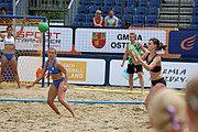 Deutsch: Beachhandball Europameisterschaften 2019 (Beach handball Euro); Tag 6: 7. Juli 2019 – Spiel um Platz Drei, Frauen, Kroatien-Niederlande 0:2 (14:23, 20:22) English: Beach handball Euro; Day 6: 7 July 2019 – Women's Bronze Medal Match – Croatia-Netherlands 0:2 (14:23, 20:22)