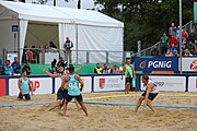 Deutsch: Beachhandball Europameisterschaften 2019 (Beach handball Euro); Tag 6: 7. Juli 2019 – Männerfinale, Dänemark-Norwegen 2:0 (25:18, 19:16) English: Beach handball Euro; Day 6: 7 July 2019 – Men's Final – Denmark-Norway 2:0 (25:18, 19:16)