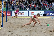 Deutsch: Beachhandball Europameisterschaften 2019 (Beach handball Euro); Tag 6: 7. Juli 2019 – Frauenfinale, Dänemark-Ungarn 2:0 (18:12, 23:22) English: Beach handball Euro; Day 6: 7 July 2019 – Women's Final – Denmark-Hungary 2:0 (18:12, 23:22)