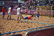 Deutsch: Beachhandball bei den Olympischen Jugendspielen 2018 in Buenos Aires; Tag 7, 13. Oktober 2018; Jungen, Halbfinale – Spanien-Kroatien 2:1 English: Beach handball at the 2018 Summer Youth Olympics in Buenos Aires at 13 October 2018 – Boys Semifinal – Spain-Croatia 2:1 Español: Handball de playa en los Juegos Olimpicos de la Juventud Buenos Aires 2018 en 13 de octubre de 2018 – Semifinales de chicos - España-Croacia 2:1