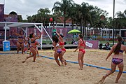 Deutsch: Beachhandball bei den Olympischen Jugendspielen 2018; Tag 5, 10. November 2018; Mädchen, Platzierungsrunde - Amerikanisch-Samoa-Türkei 0:2 English: Beach handball at the 2018 Summer Youth Olympics at 11 October 2018 – Girls Consolation Round – American Samoa-Turkey 0:2