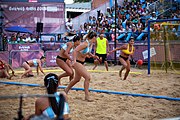 Deutsch: Beachhandball bei den Olympischen Jugendspielen 2018 in Buenos Aires; Tag 7, 13. Oktober 2018; Mädchen, Finale Argentinien-Croatien 2:0 English: Beach handball at the 2018 Summer Youth Olympics in Buenos Aires at 13 October 2018 – Girls Gold Medal Match – Argentina-Croatia 2:0 Español: Handball de playa en los Juegos Olimpicos de la Juventud Buenos Aires 2018 en 13 de octubre de 2018 – Partido por la medalla de oro femenino - Argentina-Croacia 2:0