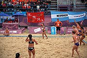 Deutsch: Beachhandball bei den Olympischen Jugendspielen 2018; Tag 5, 10. November 2018; Mädchen, Hauptrunde - Chinese Taipei (Taiwan)-Niederlande 1:2 English: Beach handball at the 2018 Summer Youth Olympics at 11 October 2018 – Girls Main Round – Chinese Taipei (Taiwan)-Netherlands 1:2