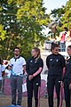 Deutsch: Beachhandball bei den Olympischen Jugendspielen 2018 in Buenos Aires; Tag 7, 13. Oktober 2018; Medaillenzeremonie Mädchen - Gold: Argentinien, Silber: Kroatien, Bronze: Ungarn English: Beach handball at the 2018 Summer Youth Olympics in Buenos Aires at 13 October 2018 – Medal Ceremony Girls - Gold: Argentina, Silver: Croatia, Bronze: Hungary Español: Handball de playa en los Juegos Olimpicos de la Juventud Buenos Aires 2018 en 13 de octubre de 2018 – Medalla Ceremonia para niñas - Oro: Argentina, Plata: Croacia, Bronce: Hungría