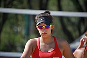 Deutsch: Beachvolleyball bei den Olympischen Jugendspielen 2018; Tag 8, 14. Oktober 2018; Mädchen, Achtelfinale – Bolivien-Puerto Rico 0:2 (18–21/18–21 ) English: Beach volleyball at the 2018 Summer Youth Olympics at 14 October 2018 – Girls Round of 16 – Bolivia-Puerto Rico 0:2 (18–21/18–21 )