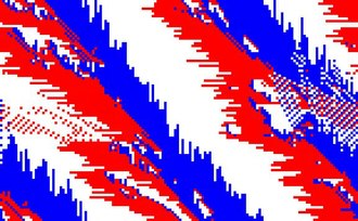 File:Biham-Middleton-Levine traffic model self-organized to a globally jammed phase.ogv