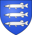 D'azzurro, a tre lucci d'argento posti in fascia uno sull'altro (Luçon, Vandea, Francia)