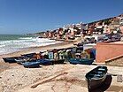 Barcos de pesca azules en Taghazout, Marruecos (8628196631) .jpg