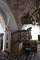 English: Pulpit of Brönnestad church, Skåne, Sweden