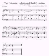 Ex. 13a Realization of a Handel continuo by Brahms, of the 'Romantic' faction Brahms realization of a Handel continuo.png