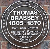 Brassey plaque, Chester railway station.jpg