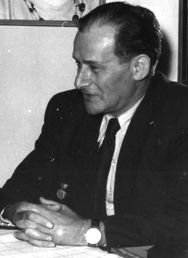 Friedrich Wolf op het III Congres van Duitse Schrijvers.  1952