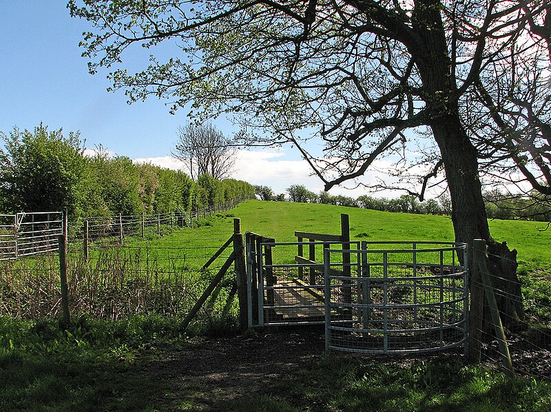 File:Caldecote to Toft, gate and bridge - geograph.org.uk - 2923139.jpg