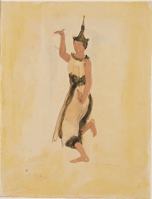 Auguste Rodin Painting Cambodia Classical Dance 1906