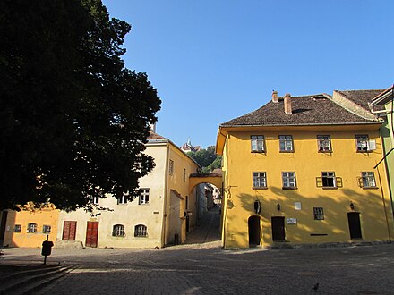 The house in the main square of Sighișoara where Vlad Dracul lived in the early 1430s