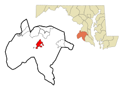 La Platas läge i Charles County och countyts läge i Maryland.