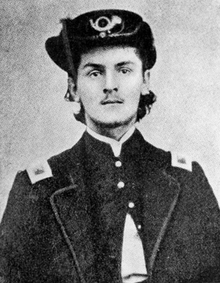 Charles R. Ellet commanded the Queen of the West in daring actions on the Yazoo River and on the Mississippi River south of Vicksburg Charles R. Ellet.png