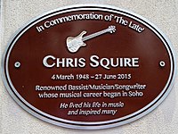 Chris Squire Brown Plaque met Rickenbacker 4001 basgitaarmotief.jpg