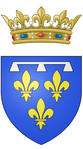 Coat of arms of the Philippe d'Orléans, Duke of Orléans (nephew and son in law of Louis XIV).png