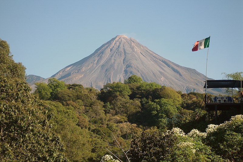 File:Colima Volcano Mexican Flag.jpg