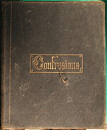 The cover of a confession album from the late 1860s Confessions cover.JPG