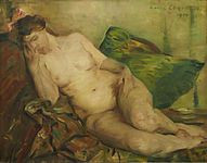 Reclining Nude (1910), oil on canvas, Landesmuseum Hannover, Hanover