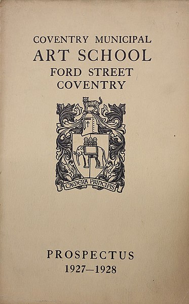 Coventry Municipal Art School Prospectus for the academic year 1927–1928