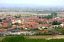 Panorama del centro di Crescentino