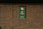 Thumbnail for File:Crown Hall Farm, cottage with crown logo in Moulton Eaugate, detail - geograph.org.uk - 3081467.jpg