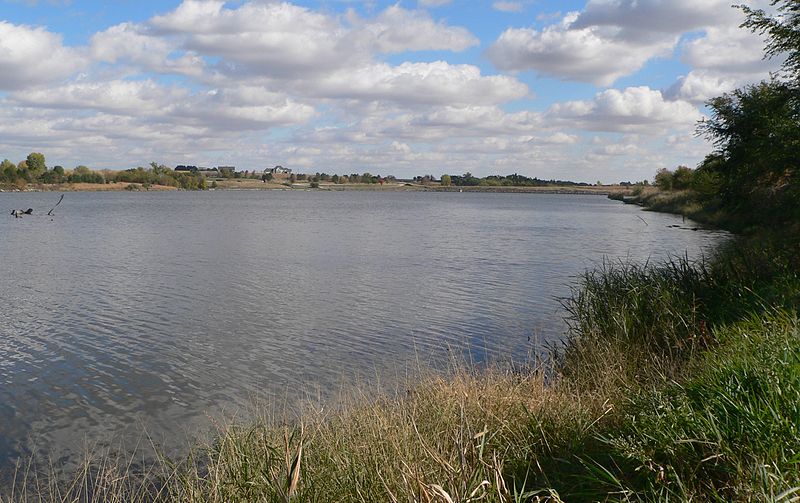 File:Czechland Lake face DS toward dam 1.JPG