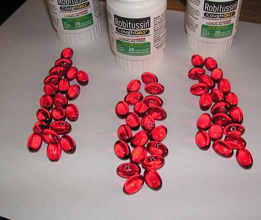 Dextromethorphan gel capsules