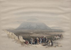 Mount Tabor, by David Roberts in 1839, published in The Holy Land, Syria, Idumea, Arabia, Egypt, and Nubia