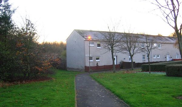 Illustrative New Town architecture in Deans. Much of the town includes architecture from the 1960s and 1970s.