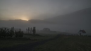 Wieś Draflastaðir, dolina Fnjóskadalur (Północno-wschodnia Islandia)