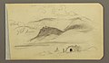 Drawing, Plain, hill, town; Verso- Mountain Range, 1889 (CH 18193025).jpg