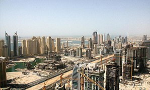 Vista desde el Almas Tower de la Marina de Dubái el 24 de mayo de 2007.