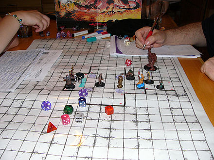 Foto von einem Spiel von Dungeons and Dragons