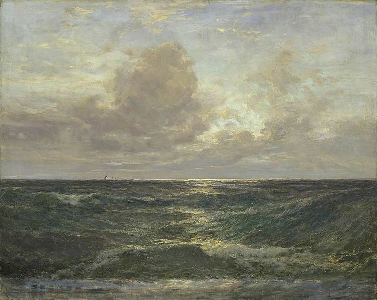 File:Edwin Hayes (1819-1904) - Sunset at Sea, From Harlyn Bay, Cornwall - N01603 - National Gallery.jpg