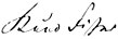 handtekening van Kuno Fischer