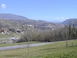 Vue sud-ouest de la commune de Frangy